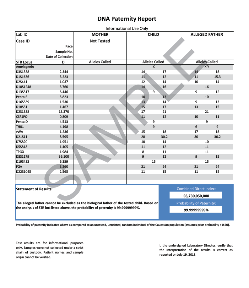 dna test to find parents