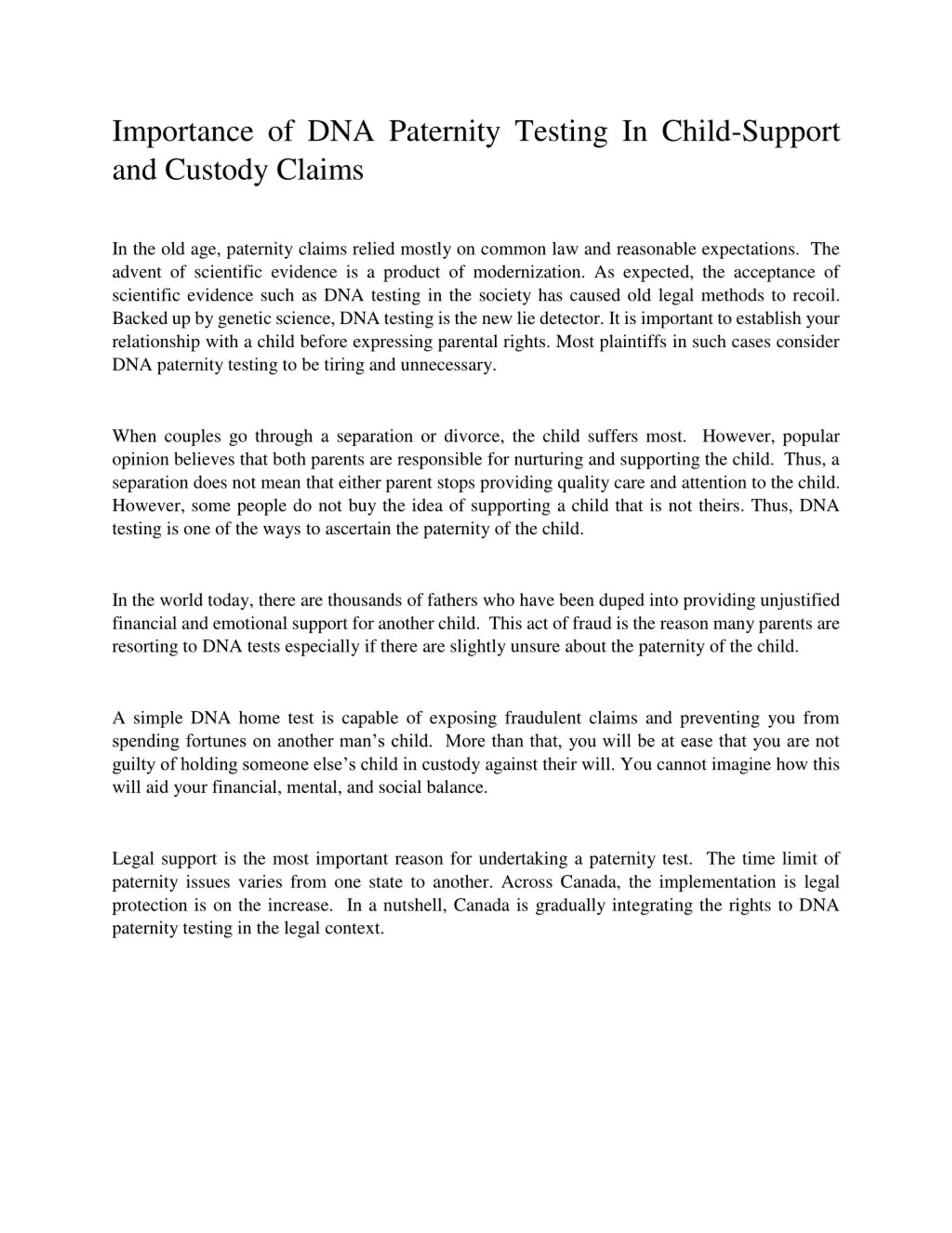 family court dna paternity testing